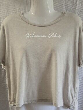 Women's Light Beige Crop Tee